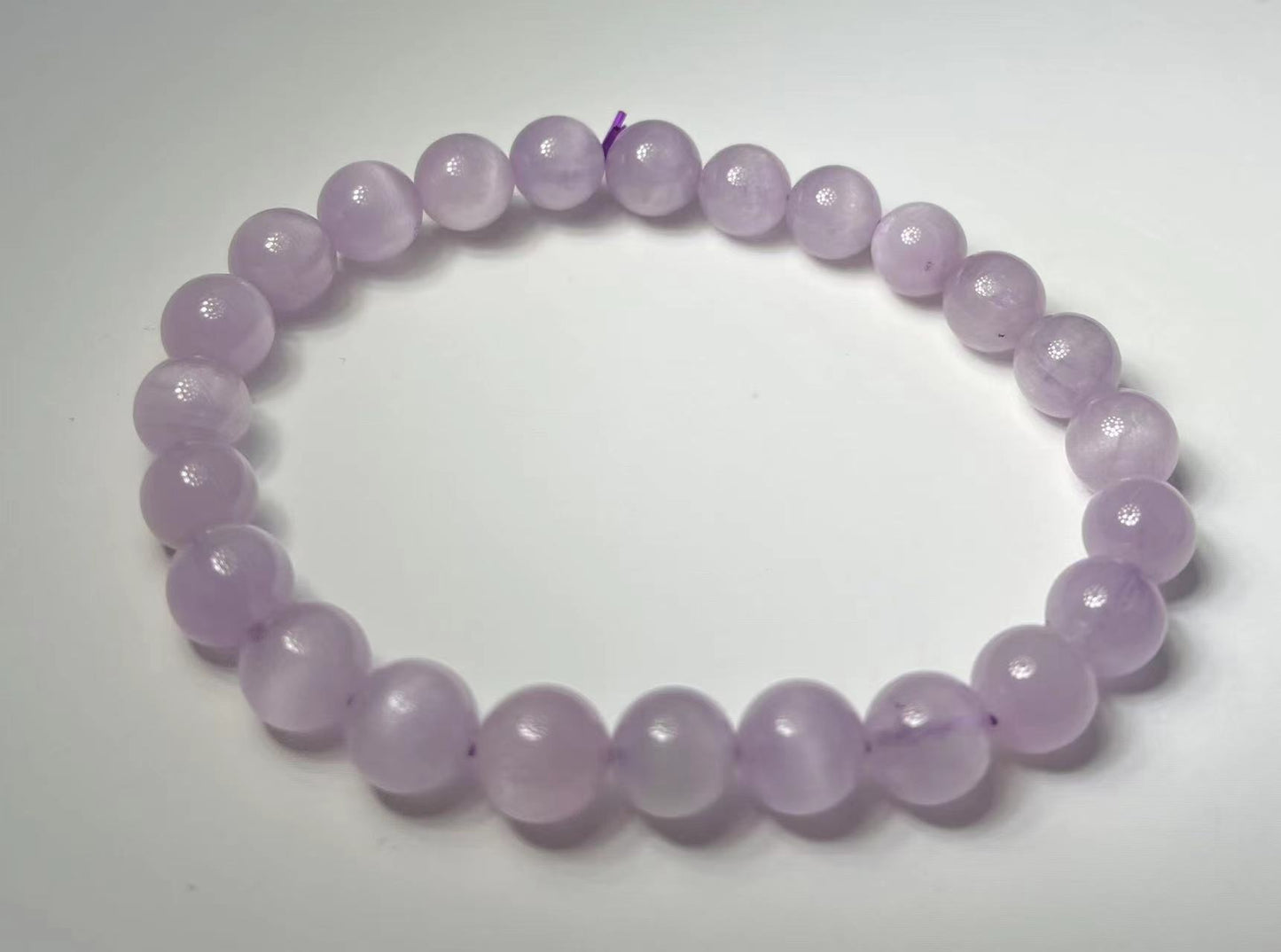 Nature kunzite bracelet with nature flash